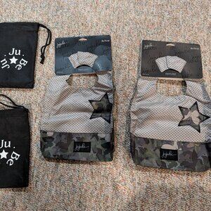 Set of 2 Ju-Ju-Be, Be Neat Bibs - Reversible - "Butterfly Forest" - NWT